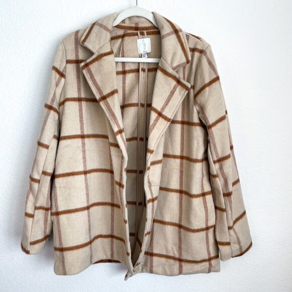 Joie Neutral Tan Plaid Jacket - Picture 5 of 12